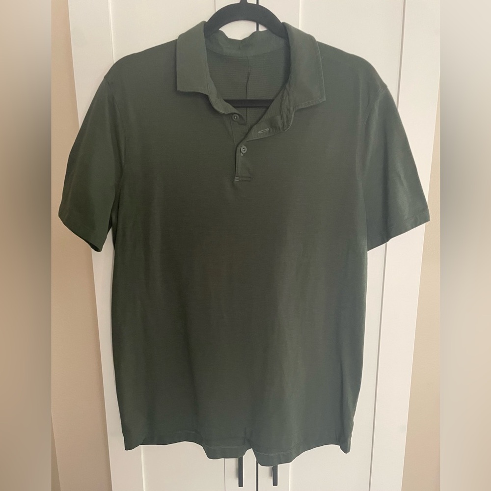 Lululemon Olive Green Polo Shirt 🫒 Size Large